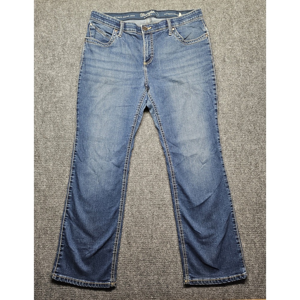 Wrangler Q-Baby Ultimate Riding Jeans Womens 15/16x30 Blue Bootcut 10WRQ20NR